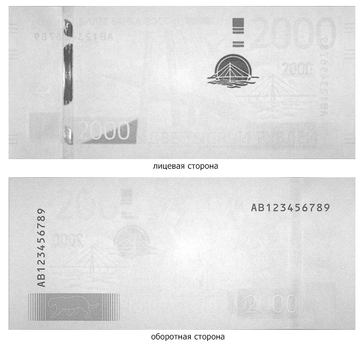 Изображение банкноты в ИК-диапазоне спектра  (116263 bytes)