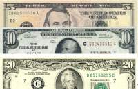 Долларовые банкноты номиналом 5, 10 и 20 могут изменить внешний вид 